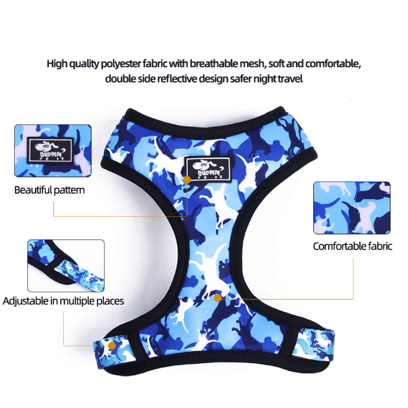 4 Combo Matching Dog Collar Harness Leash Pouch Set - My Puppy Fresh