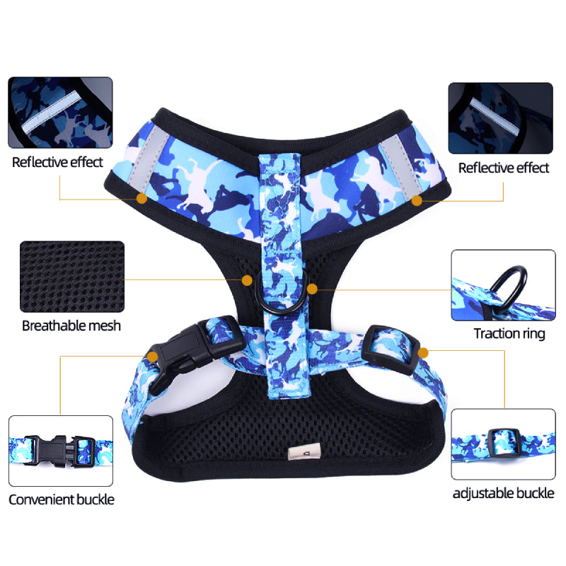 4 Combo Matching Dog Collar Harness Leash Pouch Set - My Puppy Fresh