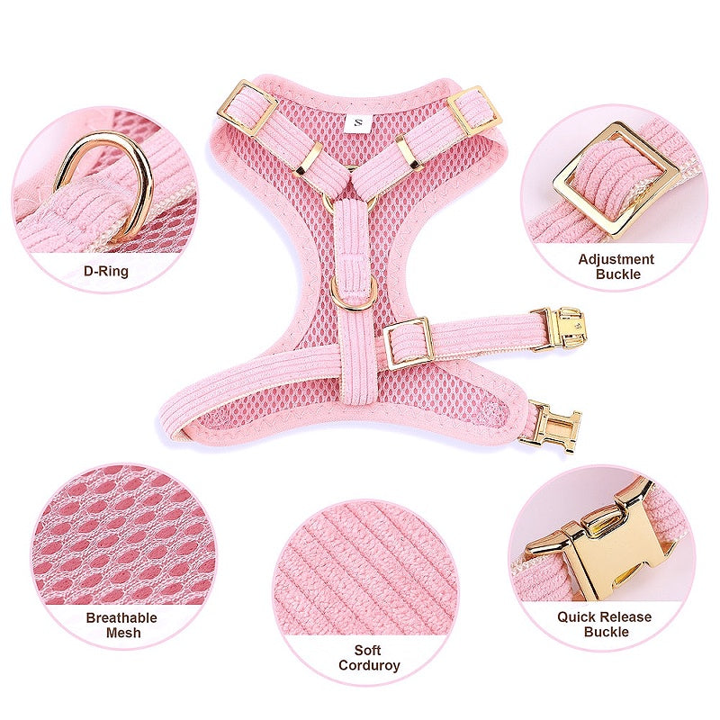 Adorable Dog Harness Collar Leash Set - My Puppy Fresh