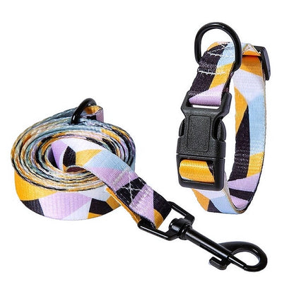 Bohemian Style Nylon Dog Collar Leash Set - My Puppy Fresh