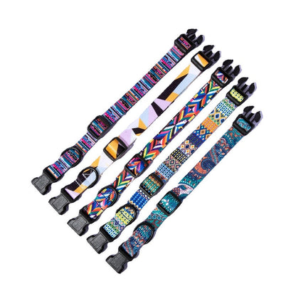 Bohemian Style Nylon Dog Collar Leash Set - My Puppy Fresh