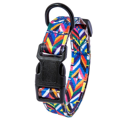 Bohemian Style Nylon Dog Collar Leash Set - My Puppy Fresh