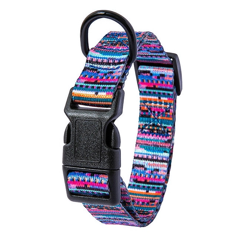 Bohemian Style Nylon Dog Collar Leash Set - My Puppy Fresh