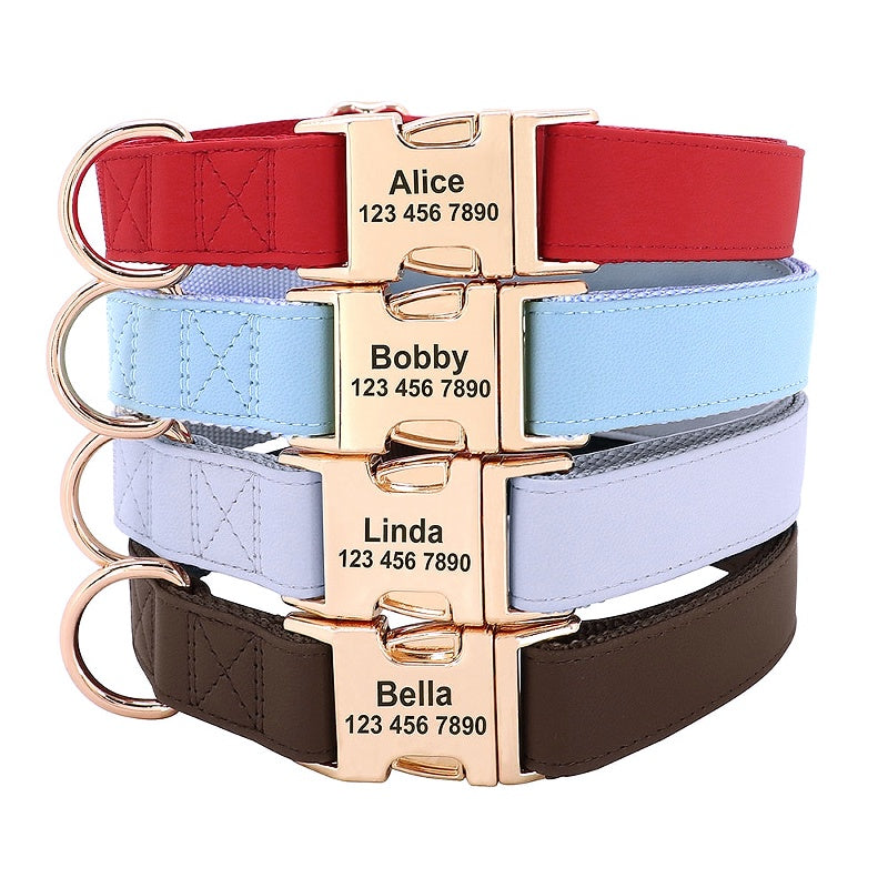 Customized Dog Matching Collar Harness Leash Set - My Puppy Fresh