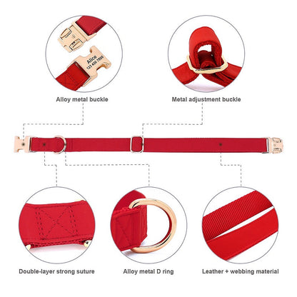 Customized Dog Matching Collar Harness Leash Set - My Puppy Fresh