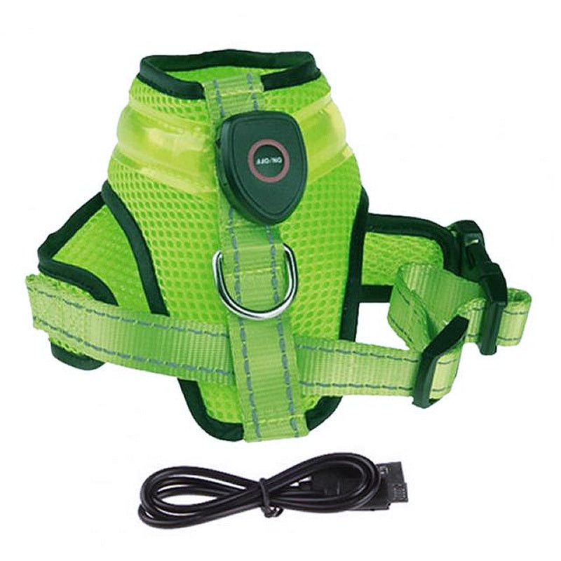 Great Pet LED Harness: No Pull Dog Vest with LED Light - My Puppy Fresh