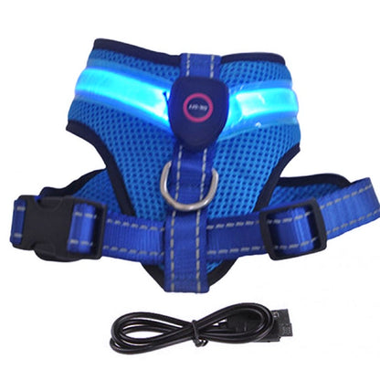 Great Pet LED Harness: No Pull Dog Vest with LED Light - My Puppy Fresh