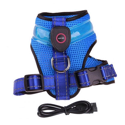 Great Pet LED Harness: No Pull Dog Vest with LED Light - My Puppy Fresh
