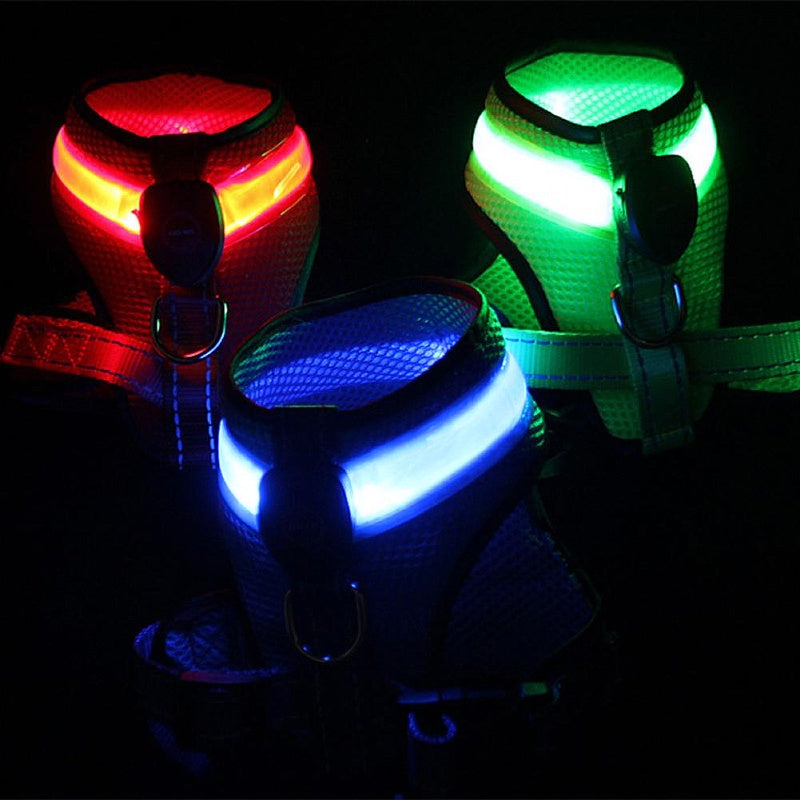 Great Pet LED Harness: No Pull Dog Vest with LED Light - My Puppy Fresh