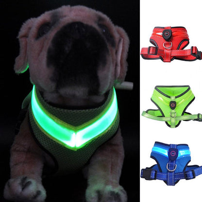Great Pet LED Harness: No Pull Dog Vest with LED Light - My Puppy Fresh