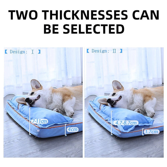 Summer Dog Bed Cooling Mat With Pillow - My Puppy Fresh