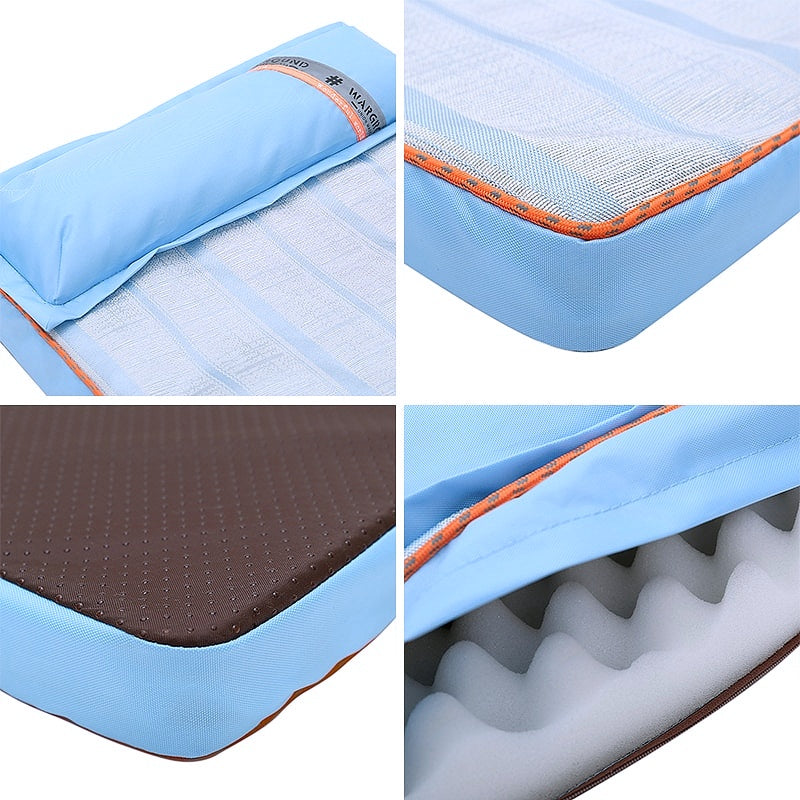 Summer Dog Bed Cooling Mat With Pillow - My Puppy Fresh