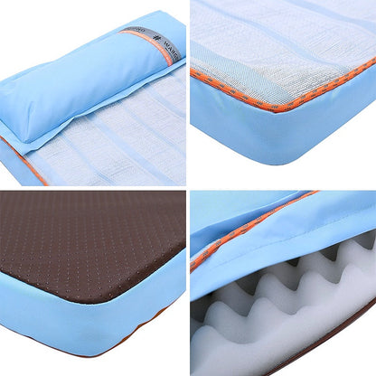 Summer Dog Bed Cooling Mat With Pillow - My Puppy Fresh
