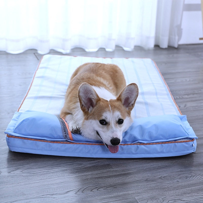 Summer Dog Bed Cooling Mat With Pillow - My Puppy Fresh