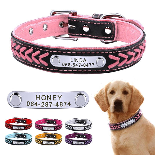 Braided Custom Leather Dog Collars - My Puppy Fresh