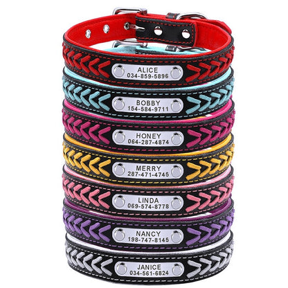 Braided Custom Leather Dog Collars - My Puppy Fresh