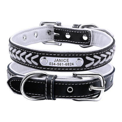 Braided Custom Leather Dog Collars - My Puppy Fresh