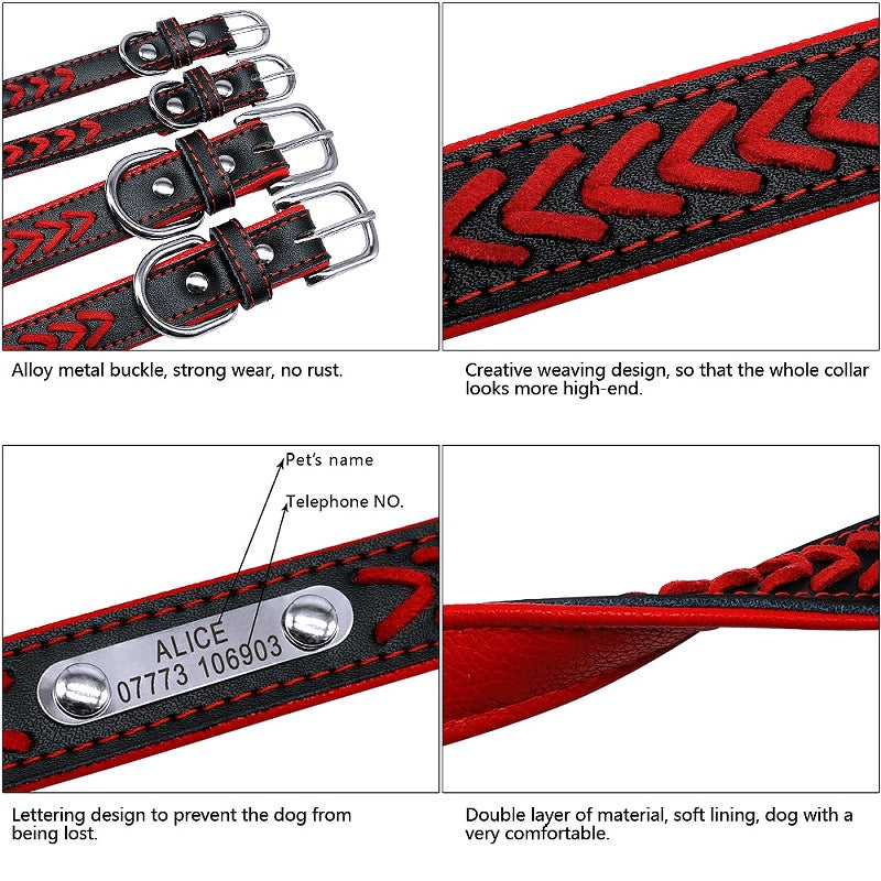 Braided Custom Leather Dog Collars - My Puppy Fresh