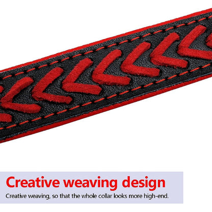 Braided Custom Leather Dog Collars - My Puppy Fresh