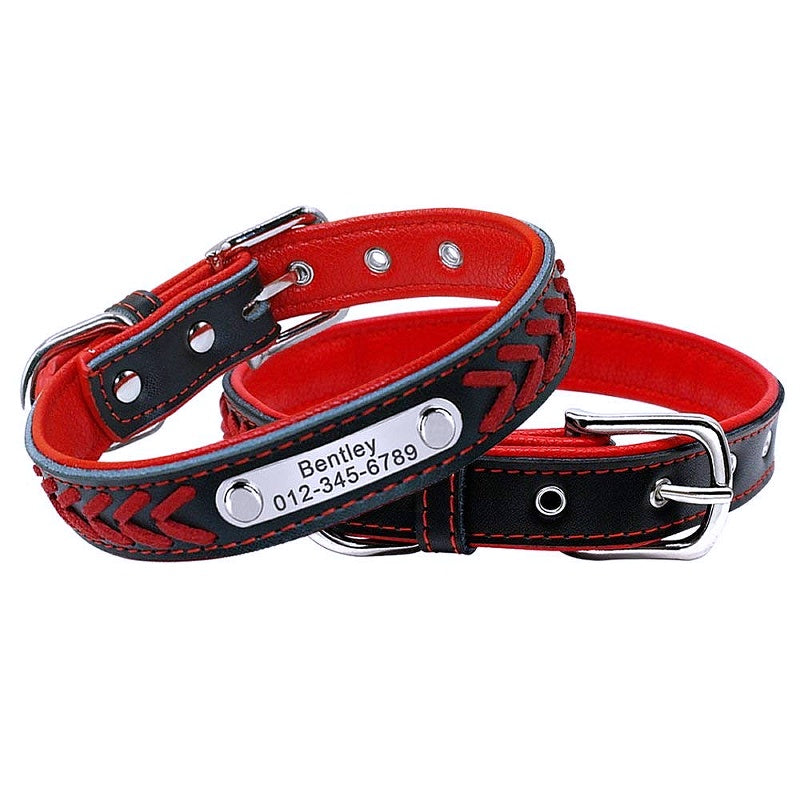 Braided Custom Leather Dog Collars - My Puppy Fresh