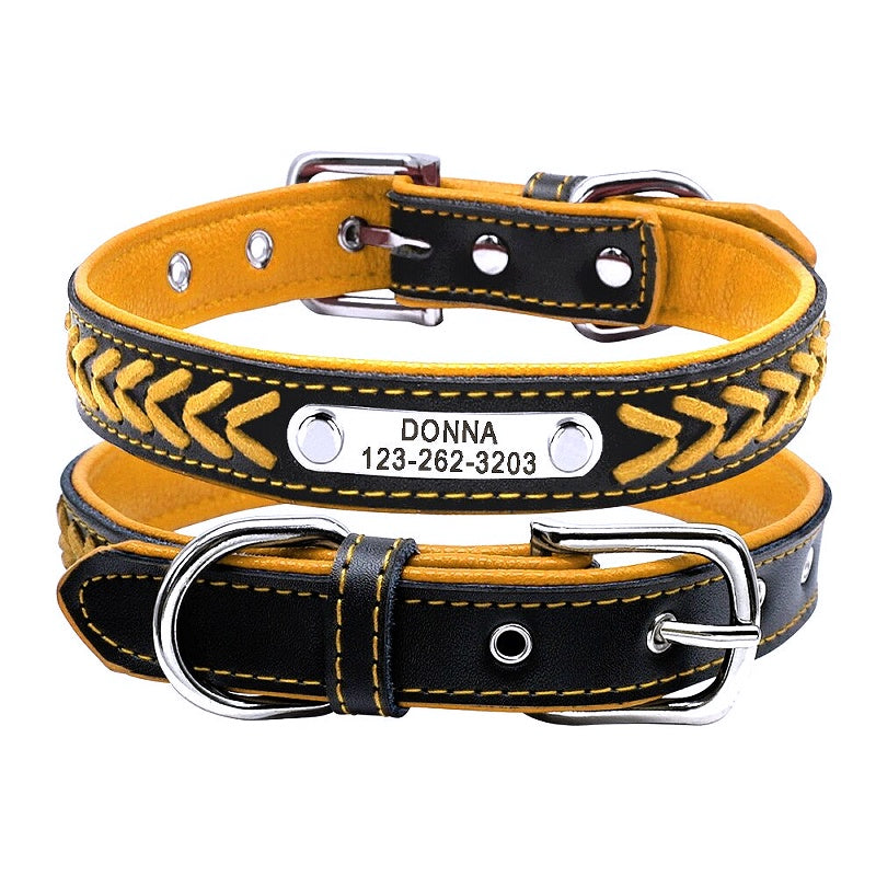Braided Custom Leather Dog Collars - My Puppy Fresh