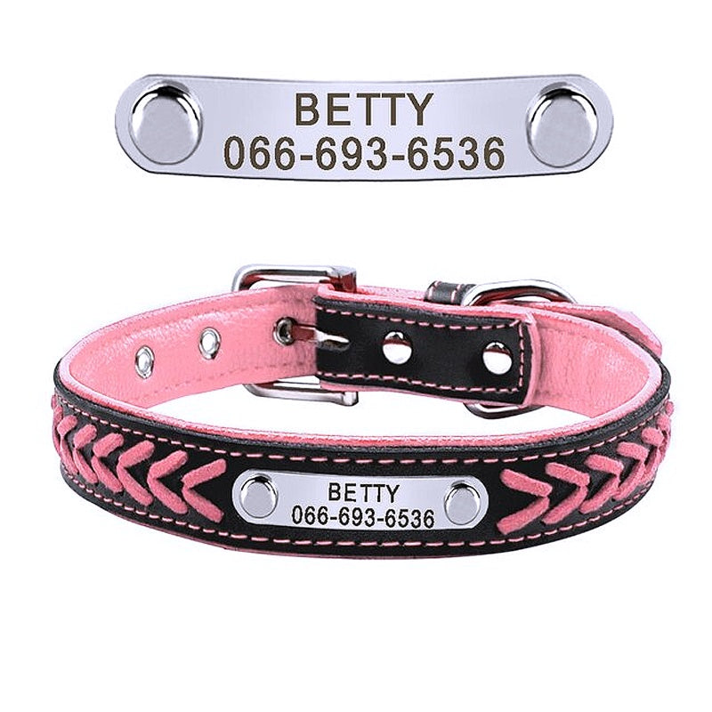 Braided Custom Leather Dog Collars - My Puppy Fresh