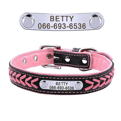 Braided Custom Leather Dog Collars - My Puppy Fresh