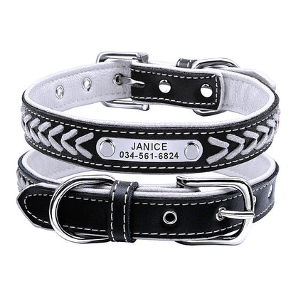 Braided Custom Leather Dog Collars - My Puppy Fresh