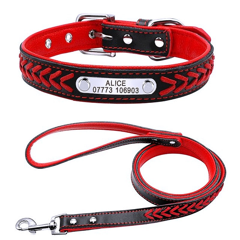 Braided Custom Leather Dog Collars - My Puppy Fresh