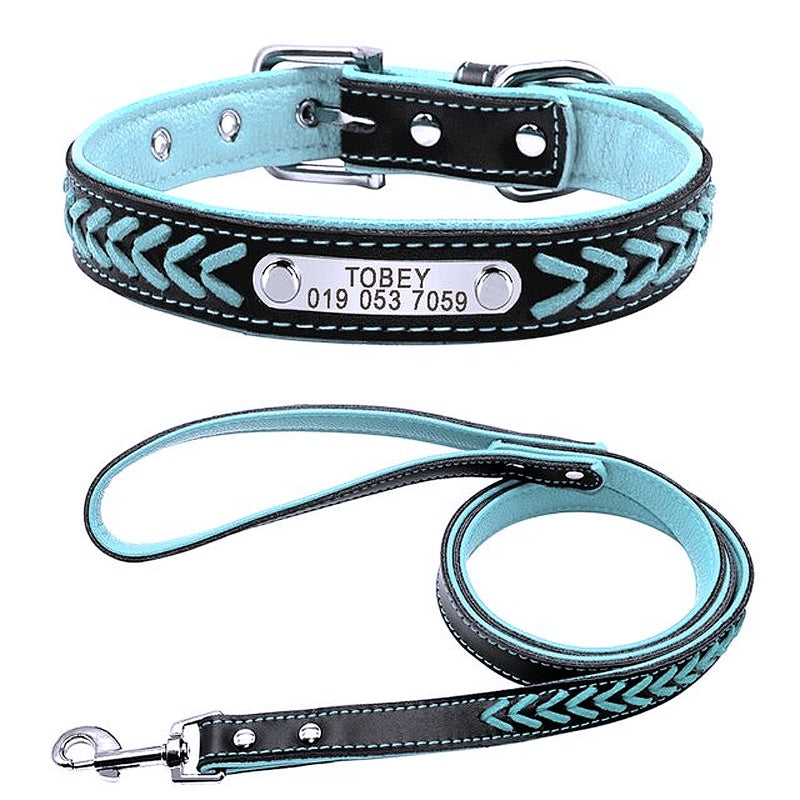 Braided Custom Leather Dog Collars - My Puppy Fresh