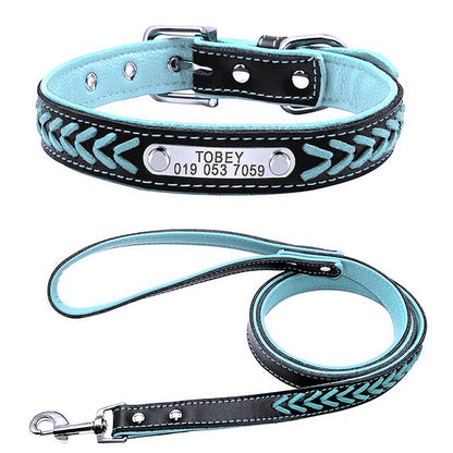 Braided Custom Leather Dog Collars - My Puppy Fresh