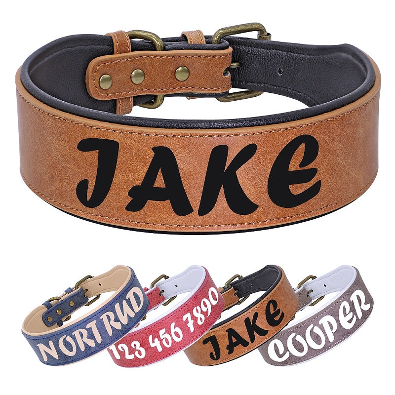 Customizable Leather Stylish Collar - My Puppy Fresh