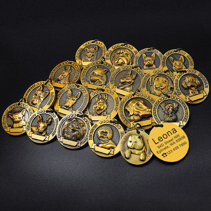 Personalized Gold 3D Dog Tags - My Puppy Fresh