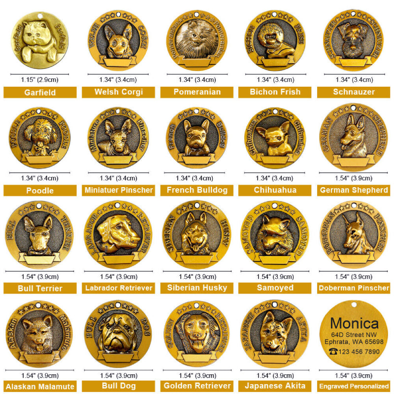 Personalized Gold 3D Dog Tags - My Puppy Fresh