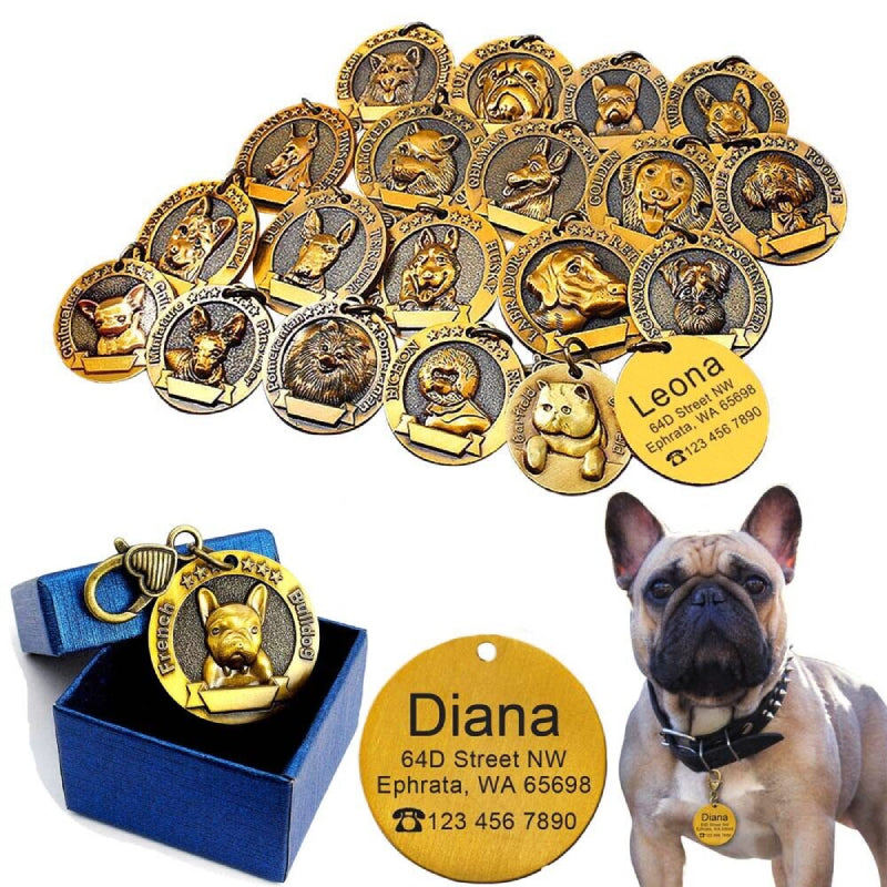 Personalized Gold 3D Dog Tags - My Puppy Fresh