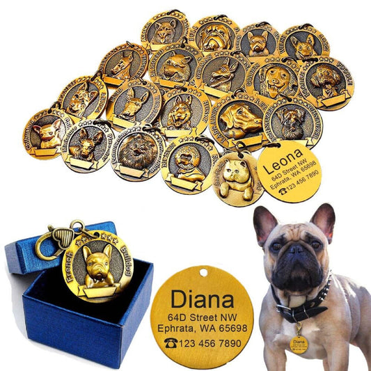Personalized Gold 3D Dog Tags - My Puppy Fresh