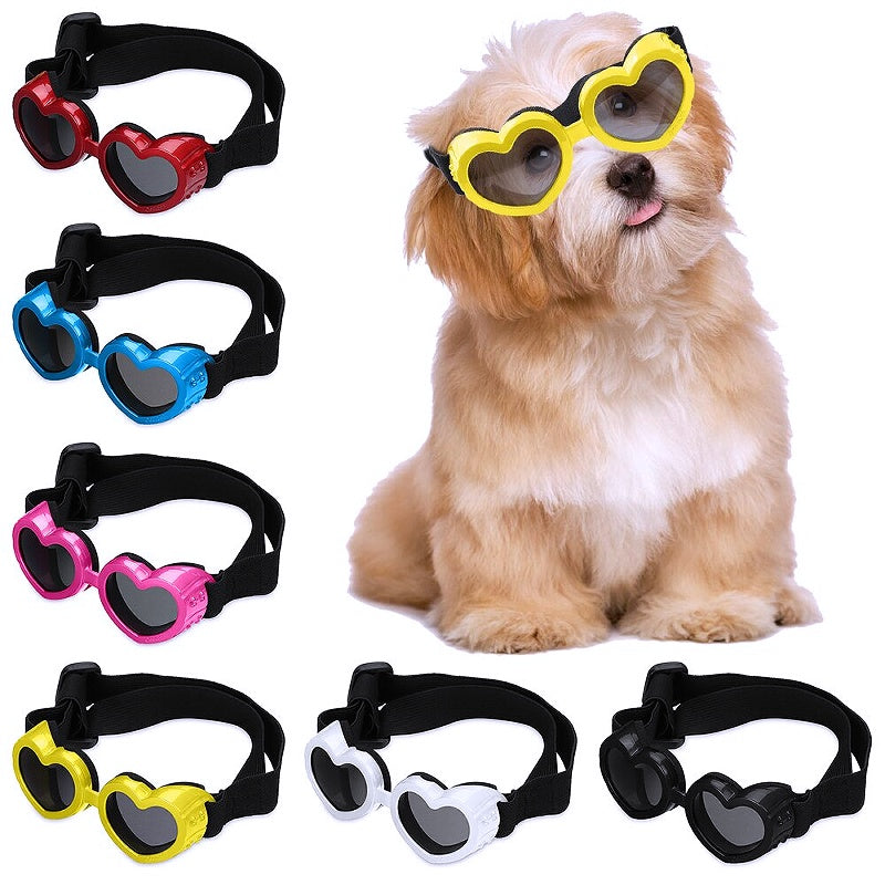Heart-shaped Pet Sunglasses for UV Protection - My Puppy Fresh