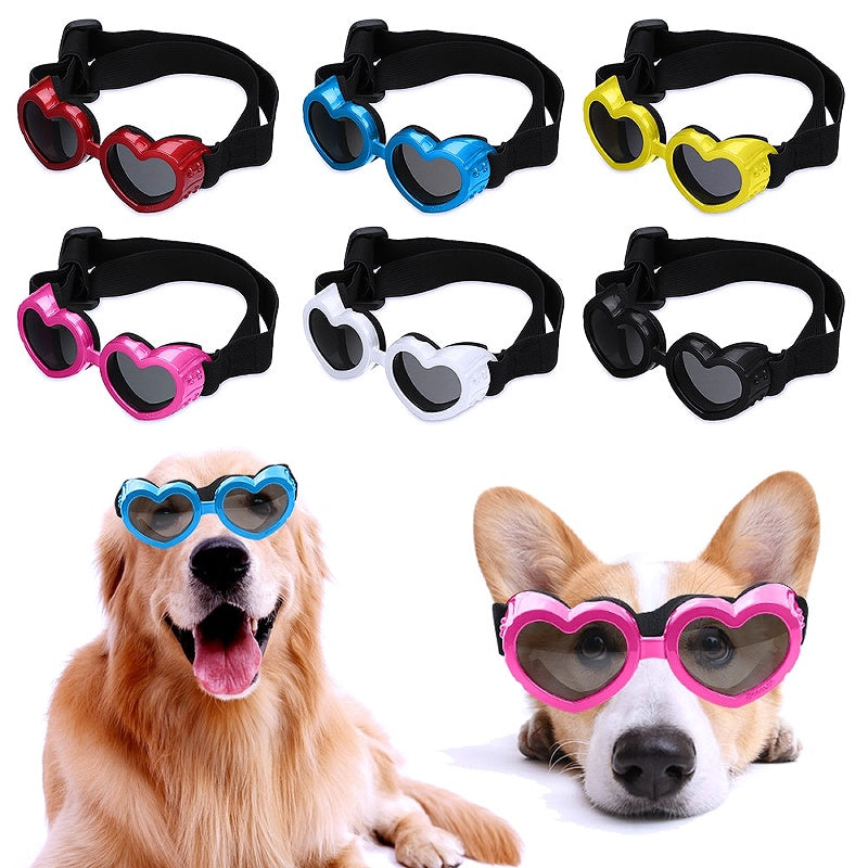 Heart-shaped Pet Sunglasses for UV Protection - My Puppy Fresh