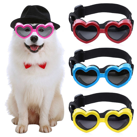 Heart-shaped Pet Sunglasses for UV Protection - My Puppy Fresh