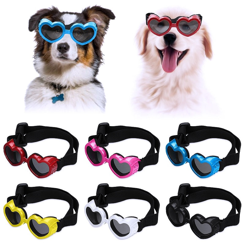 Heart-shaped Pet Sunglasses for UV Protection - My Puppy Fresh
