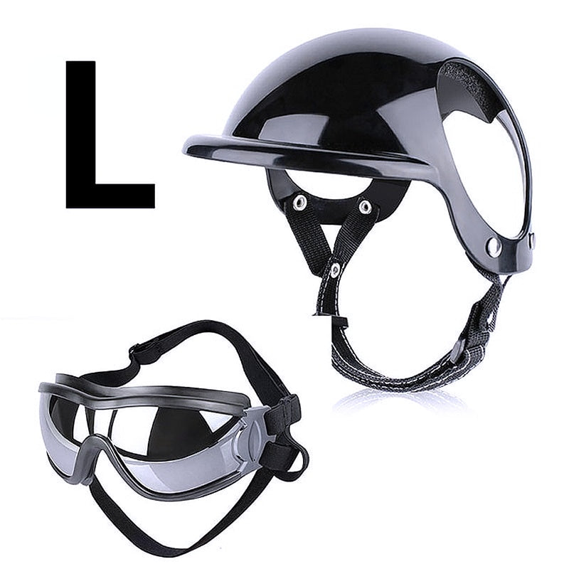 Dog Sunglasses and Wind Protection Helmet Set - My Puppy Fresh