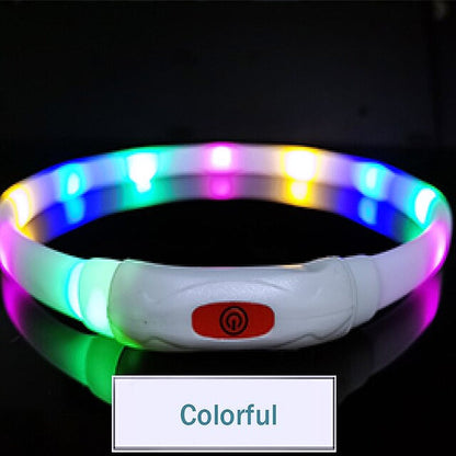 Glowing Safety LED Collar For Furry Friends - My Puppy Fresh
