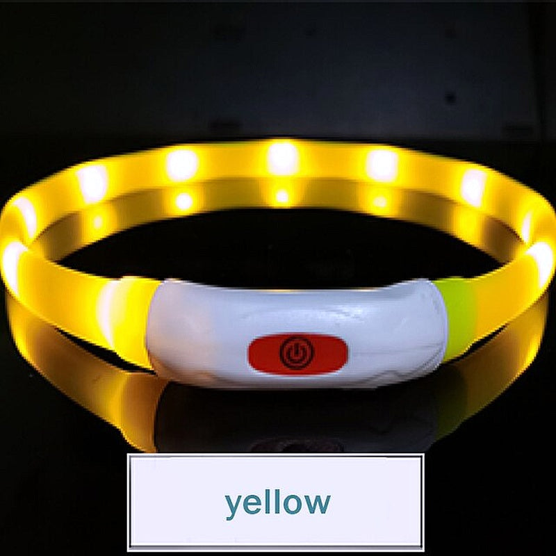 Glowing Safety LED Collar For Furry Friends - My Puppy Fresh