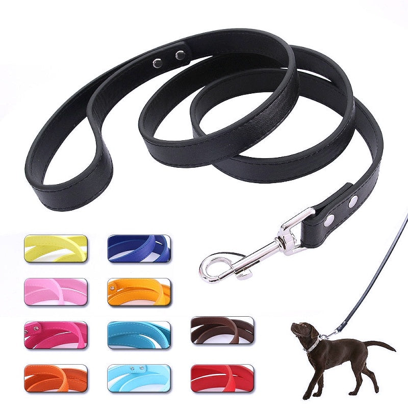 16 Colors Leather Dog Leash - My Puppy Fresh