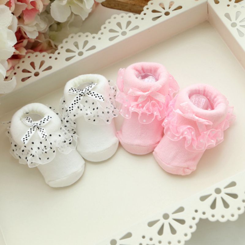Baby Lace Floral Ankle Socks -  Little-Fresh - []