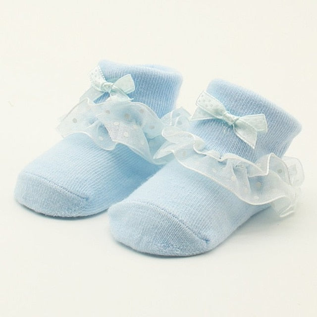 Baby Lace Floral Ankle Socks -  Little-Fresh - []