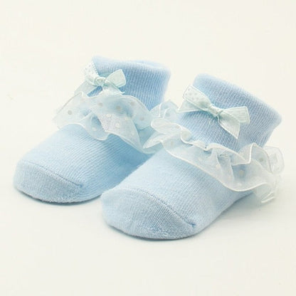 Baby Lace Floral Ankle Socks -  Little-Fresh - []