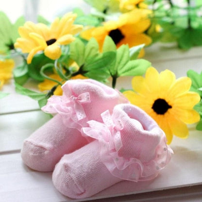 Baby Lace Floral Ankle Socks -  Little-Fresh - []