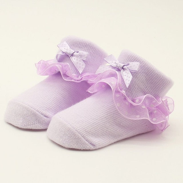 Baby Lace Floral Ankle Socks -  Little-Fresh - []