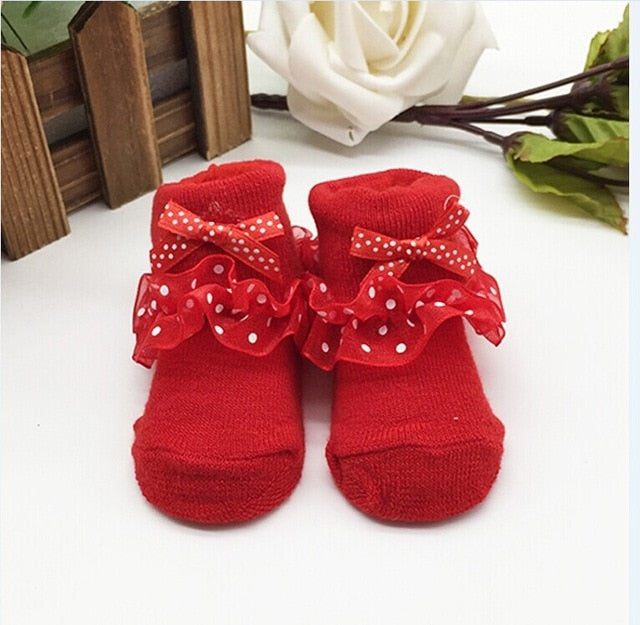 Baby Lace Floral Ankle Socks -  Little-Fresh - []
